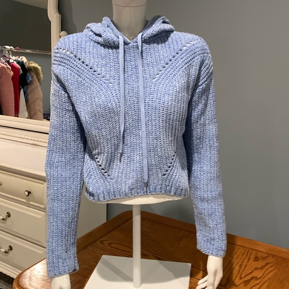 EUC Derek Heart Cropped Hooded Sweater • Size Small - Picture 2 of 8